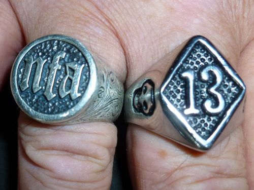 Customer photo review of LUCKY 13 SILVER SKULL RING