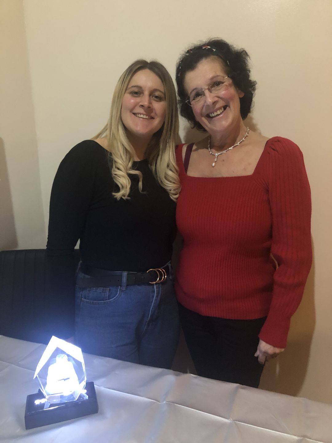 Customer photo review of To my Granddaughter - white gold necklace