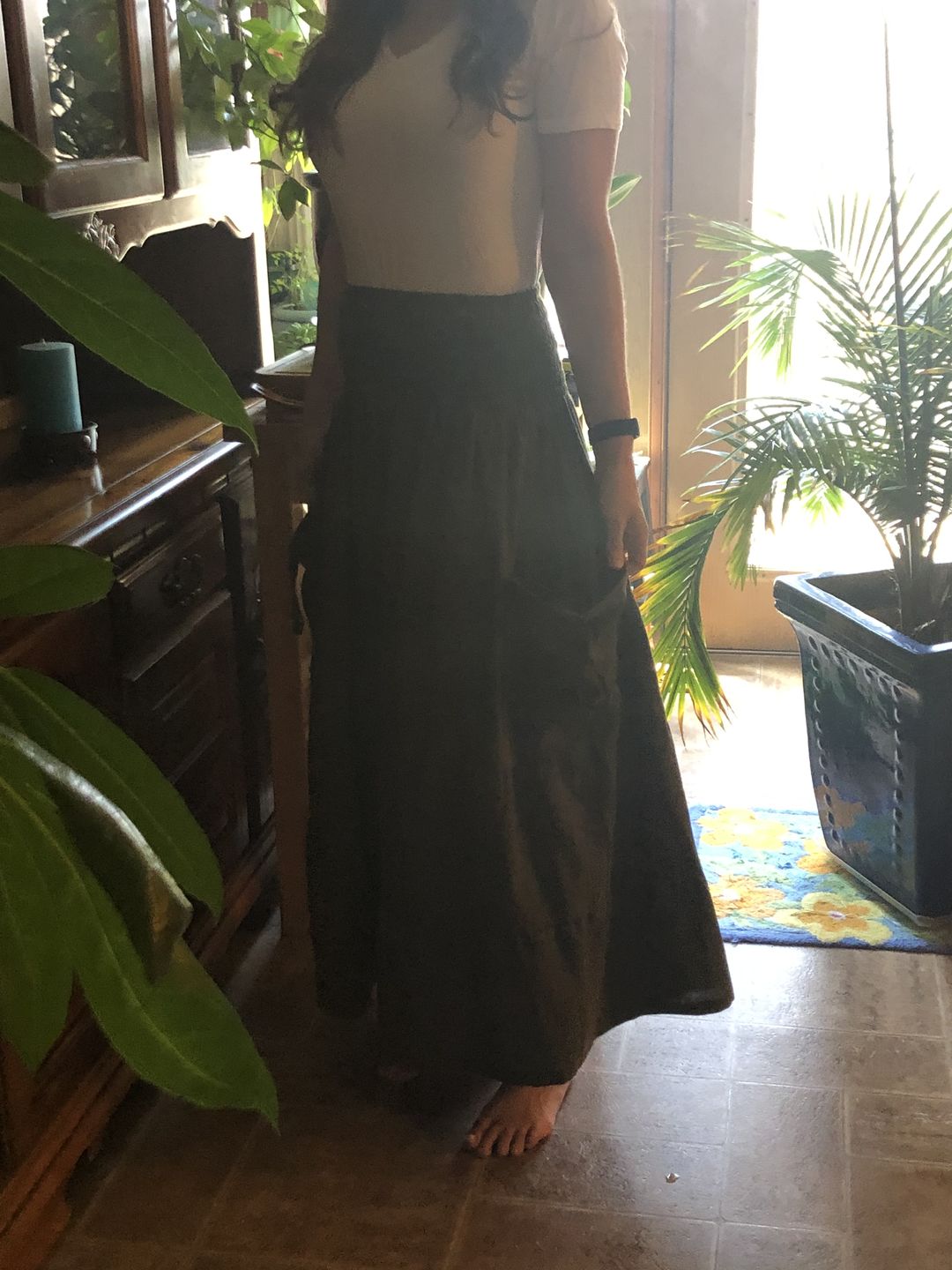 Customer photo review of Maxi Skirt Keela Olive