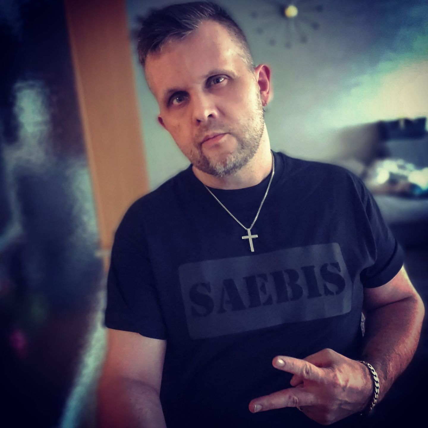 Customer photo review of SAEBIS® All Black Herren T-Shirt schwarz
