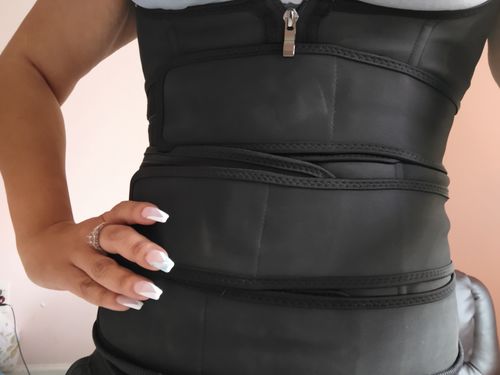 Customer photo review of Lux Latex Vest - Triple Belt