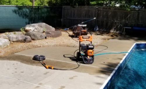 Customer photo review of Professional Pressure Washer Surface Cleaner