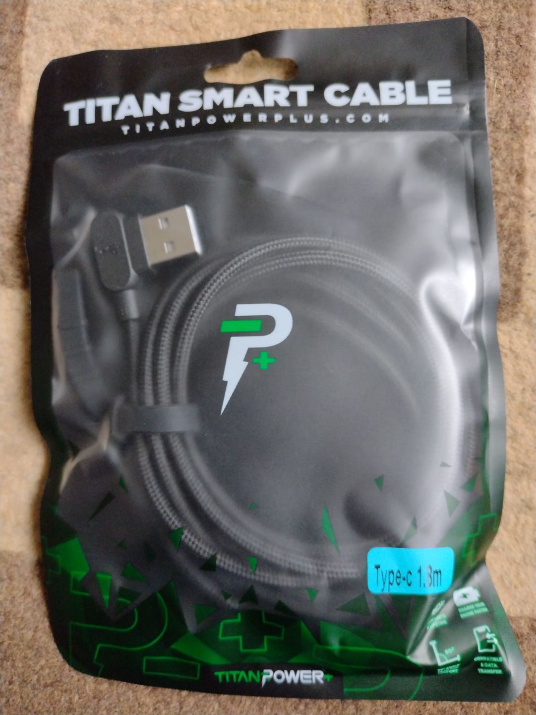 Customer photo review of Titan Smart Cable™ (3-Pack)+2 FREE