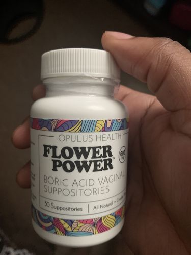 Customer photo review of Flower Power® Boric Acid Suppositories for Odor and Balance (30ct/ea)