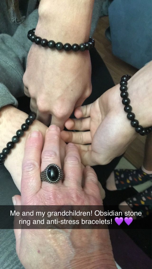 Customer photo review of Anti-stress Rainbow Obsidian Bracelet