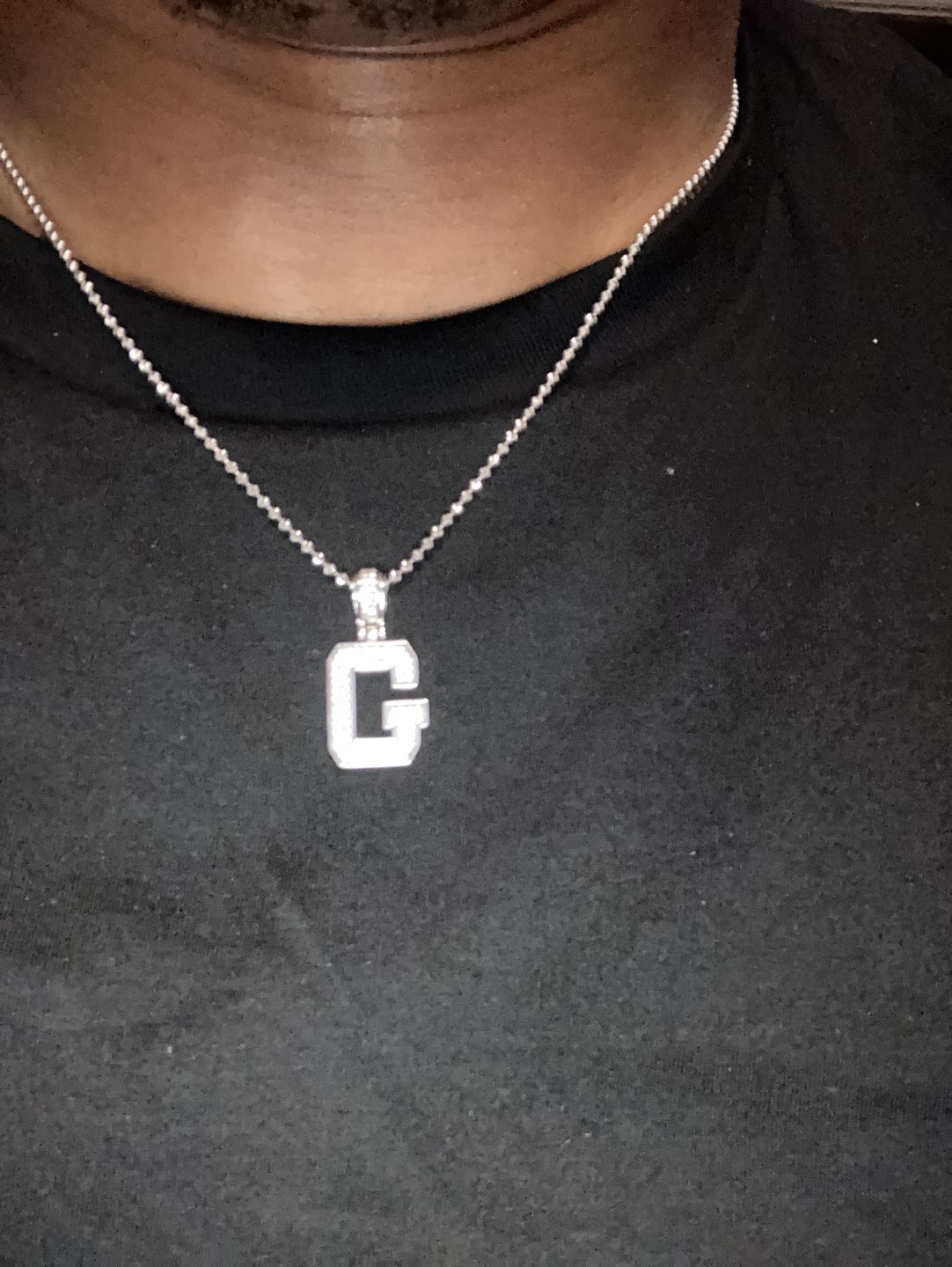 Customer photo review of 2mm Italian Sterling Silver Moon Cut Bead Chain