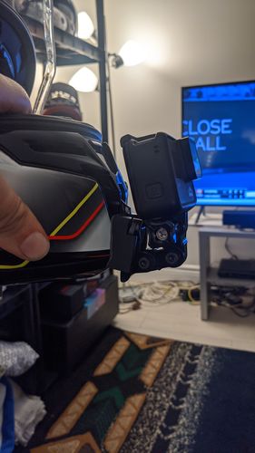 Customer photo review of Bell Race Star Flex Camera Mount