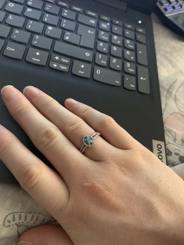 Customer photo review of Whale Candle - 925 Sterling Silver Blue Aurora Ring Collection