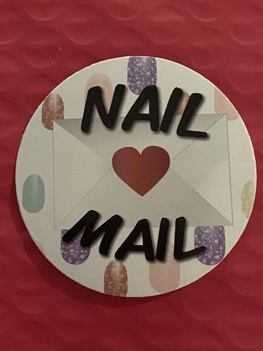 Customer photo review of Nail Mail Round Stickers