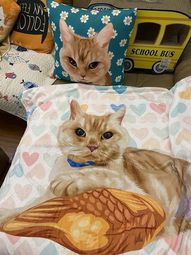 Customer photo review of 【客製】手繪寵物 法蘭絨毛毯 Custom Pet Fleece Blanket