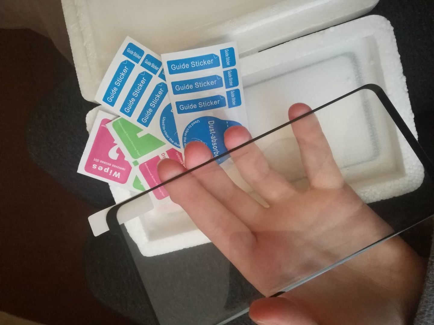 Customer photo review of Full Glue Curved Tempered glass
