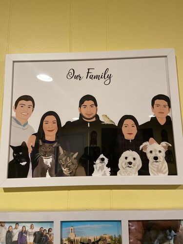 Customer photo review of Custom Framed Family Portrait