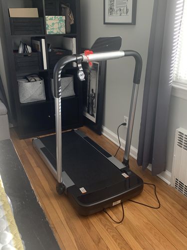 Customer photo review of Murtisol 2 in 1 Folding Treadmill, 1.5HP Under Desk Electric Treadmill, Portable Walking Machine for Home, Office & Gym