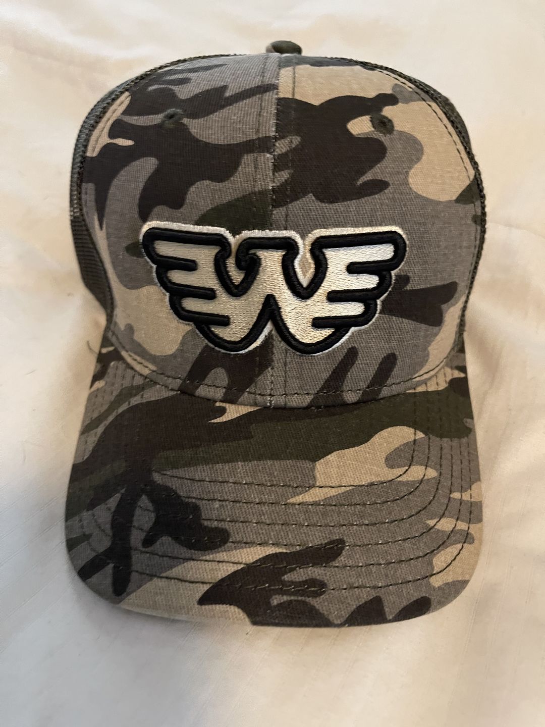 Customer photo review of 3D Outline Flying W Waylon Jennings Trucker Hat