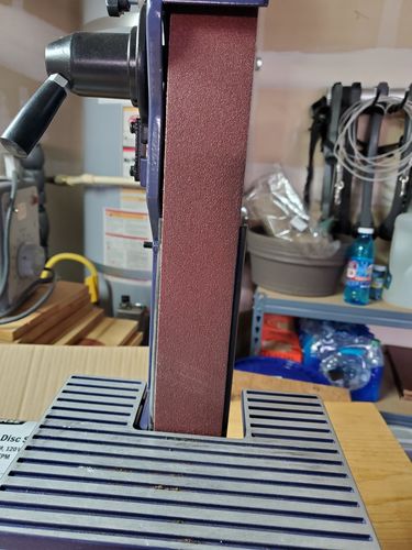 Customer photo review of 2" X 42" Knife Makers Sanding Belts Assortment Kits