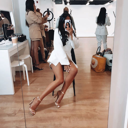 Customer photo review of Ultimate Muse Blazer with Additional Belts | White