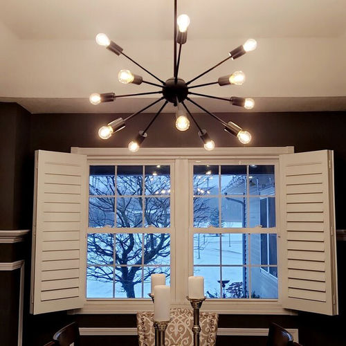 Customer photo review of Modern 8/12-Light Sputnik Sphere Chandelier