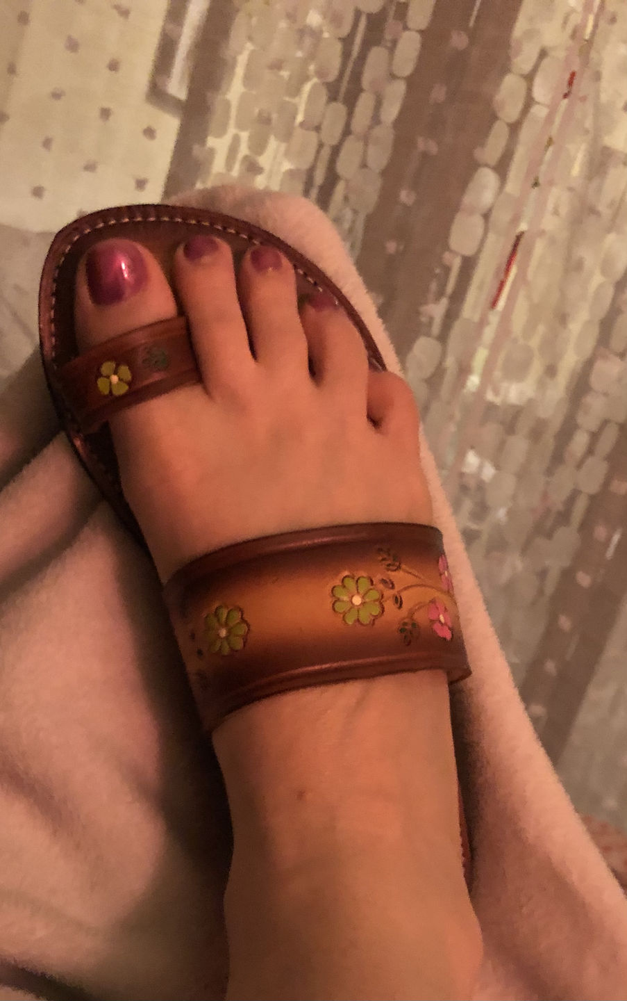 Customer photo review of Boho Flower Power Sandals