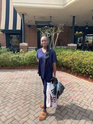 Customer photo review of Sassy Moody Legging Set (Navy Blue)