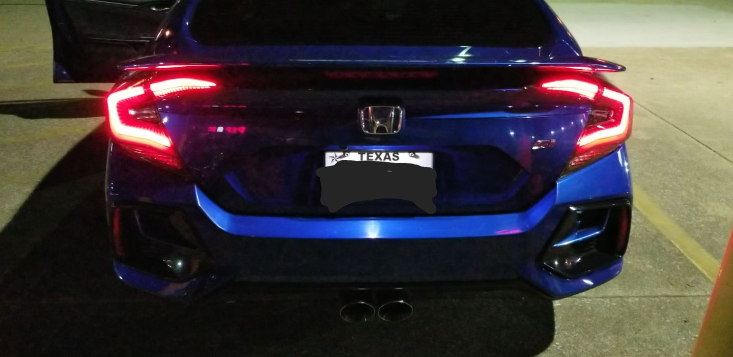 Customer photo review of Smoke LED Tail Lights - Honeycomb for 16-19 Honda Civic Sedan
