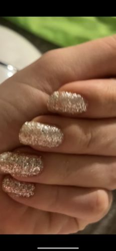 Customer photo review of Bluesky UV/LED Chunky Glitter Nail Gel Polish Set