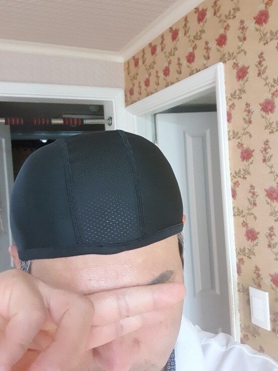 Customer photo review of Cooling Helmet Liner Skull Cap