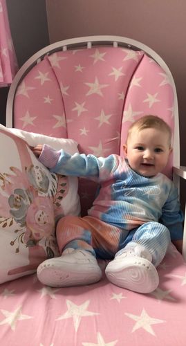 Customer photo review of Personalised Miami Tie-Dye Tracksuit (1-6 Years) (MRK X)
