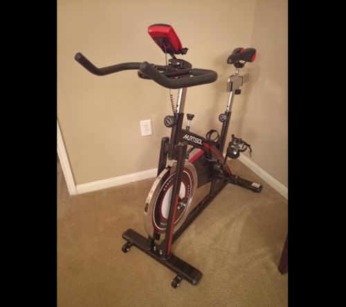 Customer photo review of Murtisol Stationary Exercise Bike,  Belt Drive Magnetic Resistance Control, LCD Monitor, Adjustable Cushion Seat