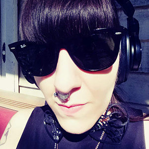Customer photo review of 16G Death's Head Moth Captive Bead Ring