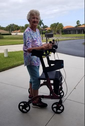 Customer photo review of Smart Standing Upright Senior Straight Walker