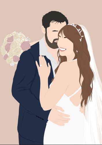 Customer photo review of Custom Bridal Illustration