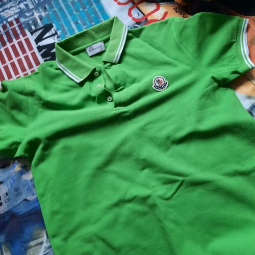 Customer photo review of moncler green polo top s