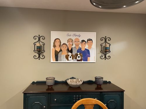 Customer photo review of Custom Framed Family Portrait