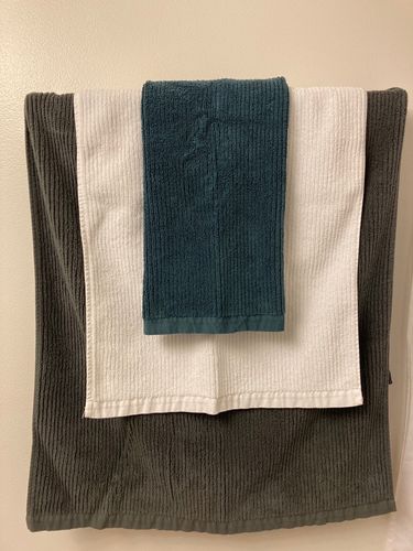 Customer photo review of Renewed Temescal Organic Ribbed Bath Towel