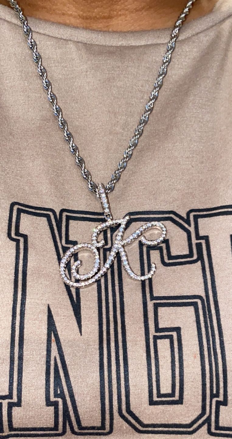 Customer photo review of MUSE CZ INITIAL NECKLACE