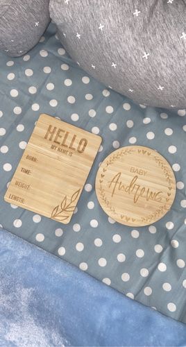 Customer photo review of Oh Baby, Baby! Personalised Announcement Card