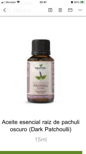 Customer photo review of Aceite esencial raiz de pachuli oscuro (Dark Patchoulli)