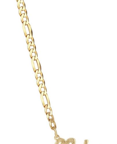 Customer photo review of Diamond Cut Name Necklace w/ Figaro Chain