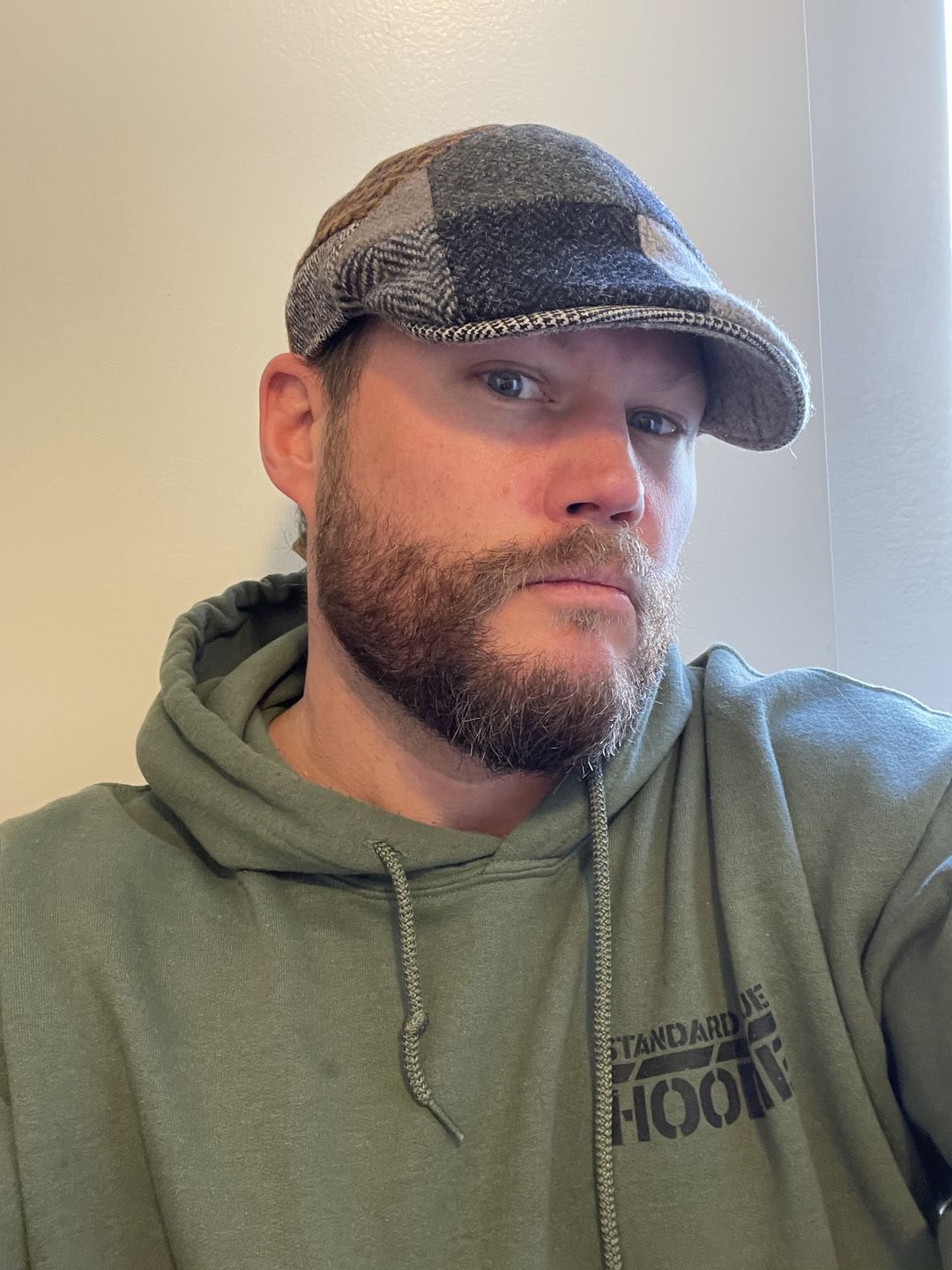 Customer photo review of Erin Cap Patchwork Tweed