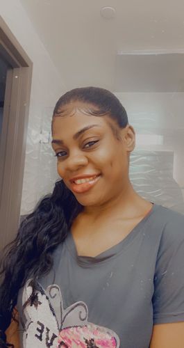 Customer photo review of Brooklyn Hair 9A Body Wave 13x4 Transparent (HD) Lace Frontal