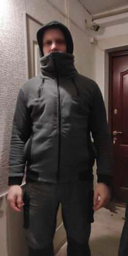 Customer photo review of Fleece Hoodie med lynlås