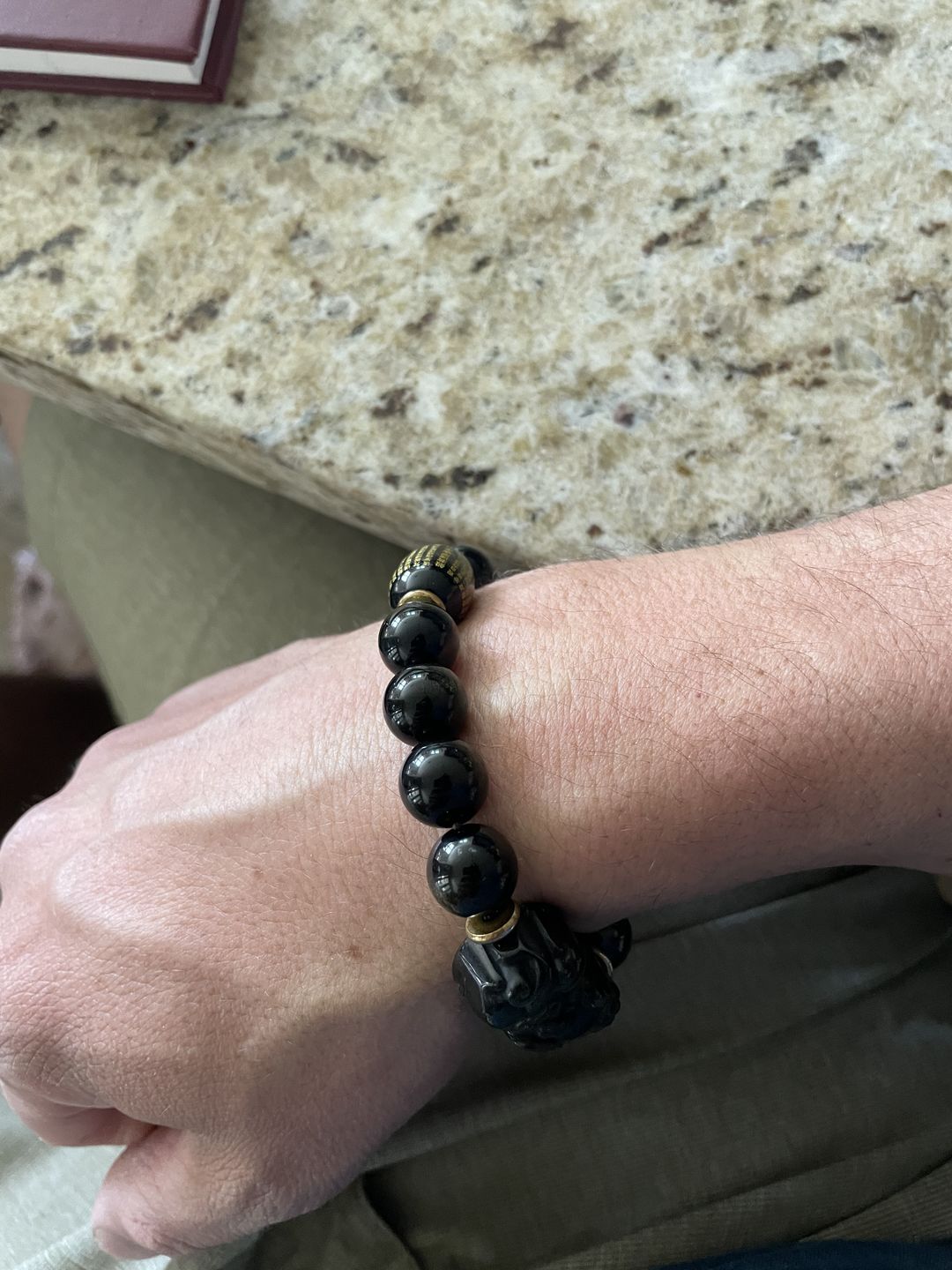 Customer photo review of Natural Gold Obsidian Double Pi Yao Wealth Bracelet