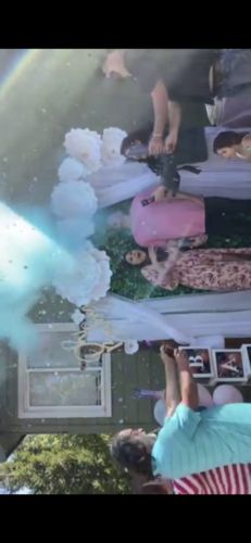 Customer photo review of Gender Reveal Powder Cannon