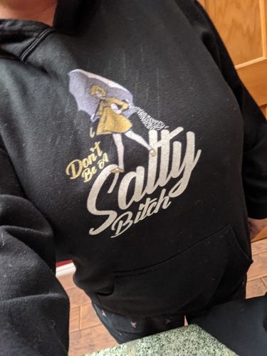 Customer photo review of Salty Bitch Hoodie