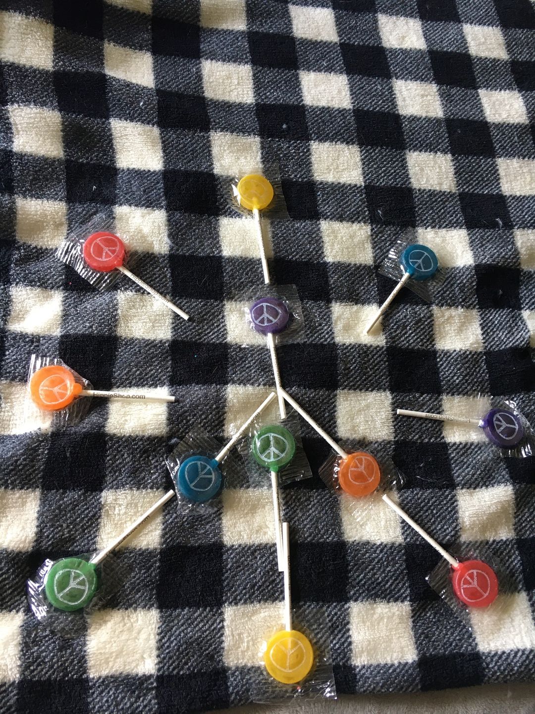 Customer photo review of Hippie Shop Peace Pop Lollipops
