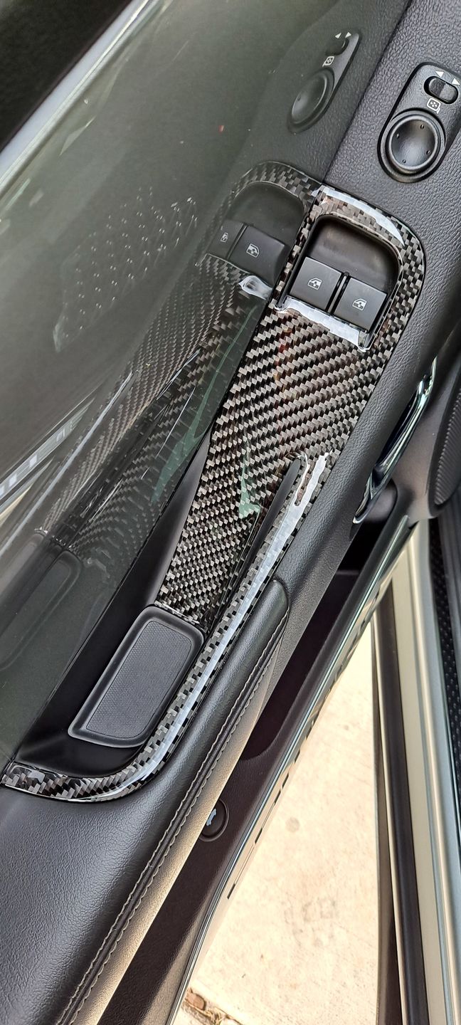 Customer photo review of [Set] Carbon Fiber Door Window Switch Panel Overlay for Chevrolet Camaro 2010-2015