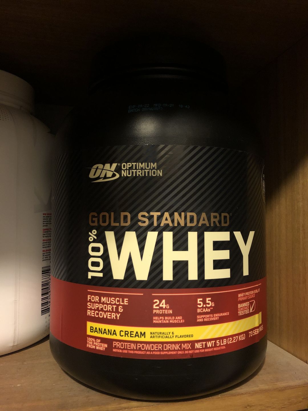 Customer photo review of Optimum Nutrition Gold Standard 100% Whey Proteina 5 Lb