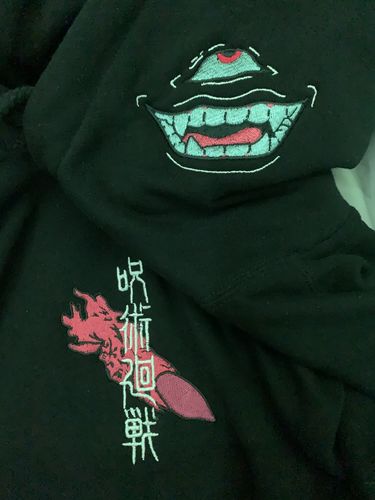Customer photo review of JJK Black Hoodie
