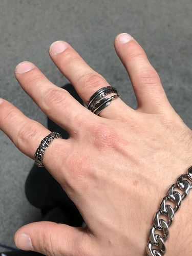 Customer photo review of FEATHER WRAP RING