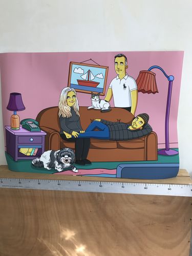 Customer photo review of Caricature cartoon dessinée à la main: en mode jaune